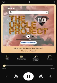 Fountain.fm - The Uncle Project Podcast (Kind of Like Nostr but Better!)