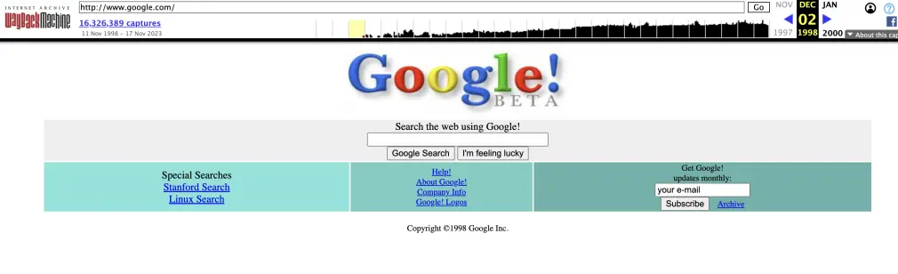 Google in 1998
