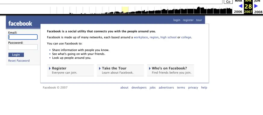 Facebook in 2007