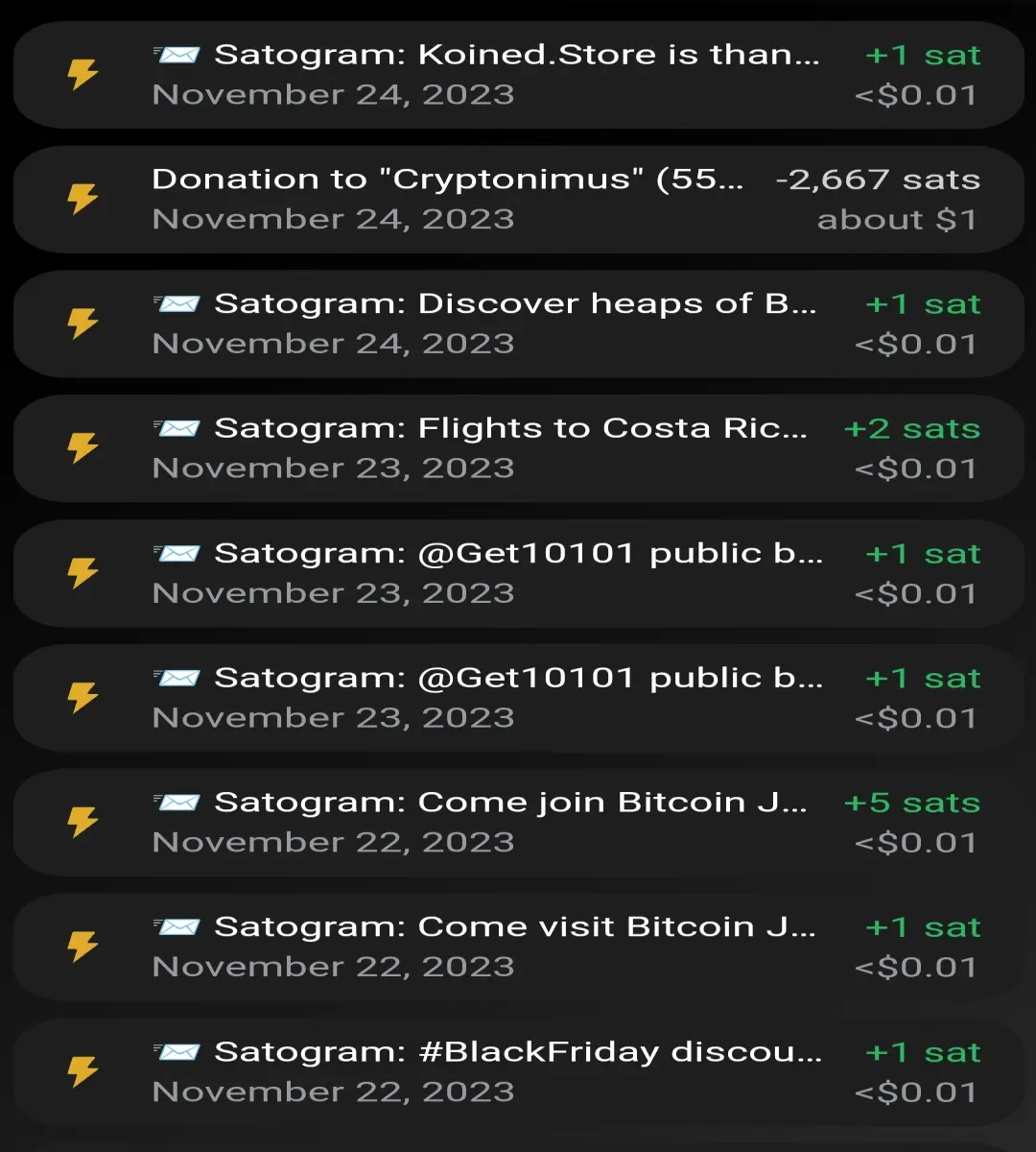 free sats with Bitcoin Lightning Network