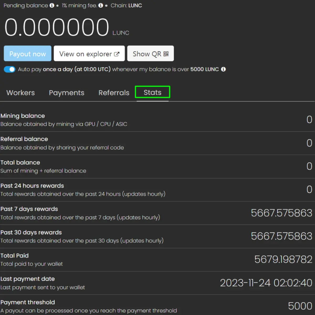 LUNC pow mining