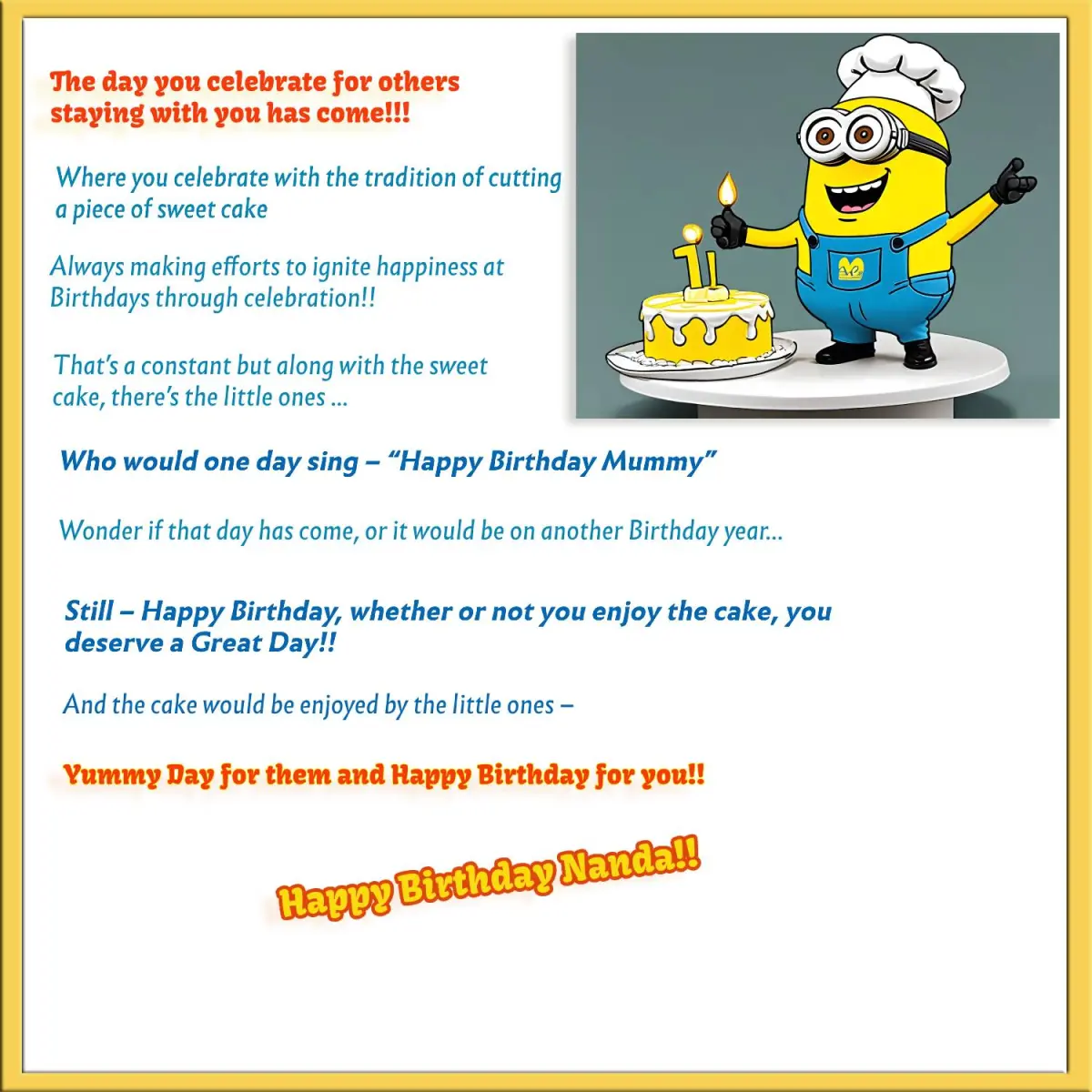 #card #creative #birthday #minion