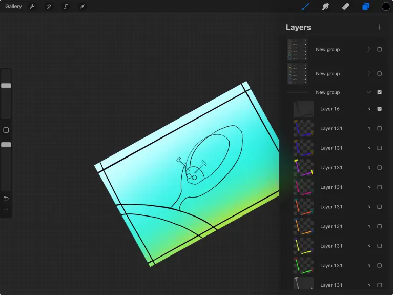 a screen shot of a digital art program showing layers