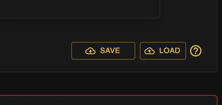 Save and load button