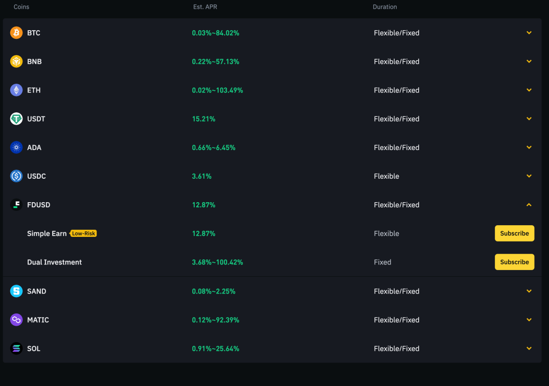 Binance Simple Earn