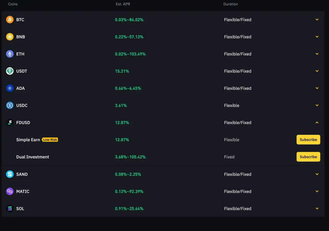 Binance Simple Earn