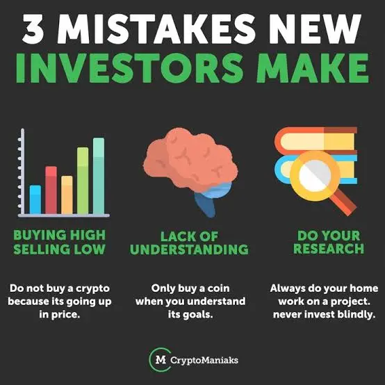Not performing DYOR' is in the tip 3 mistakes that a new investor does