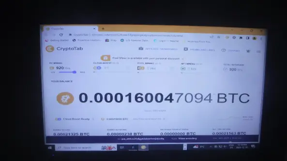 CrytoTab Browser Screen Shot