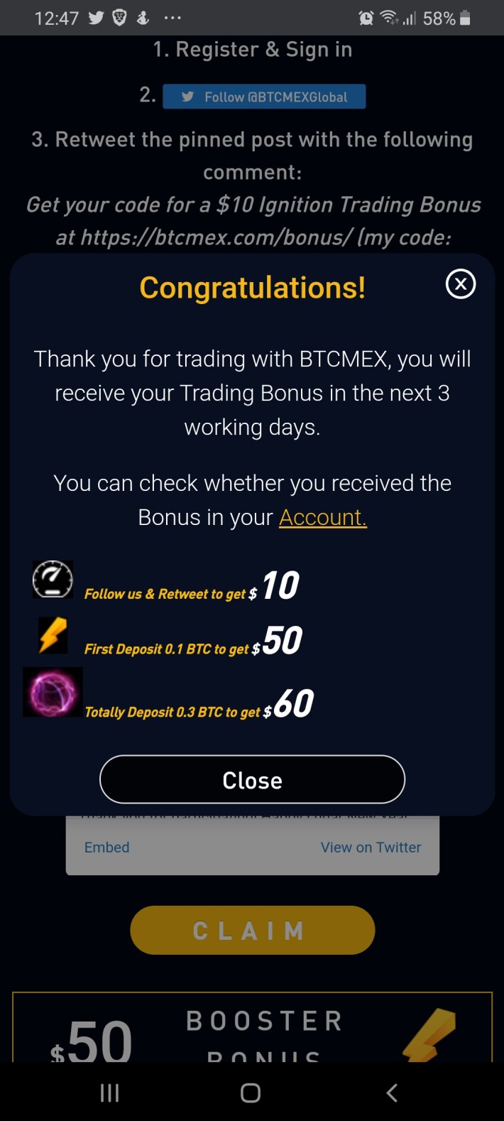 BTCMEX Derivatives Exchange