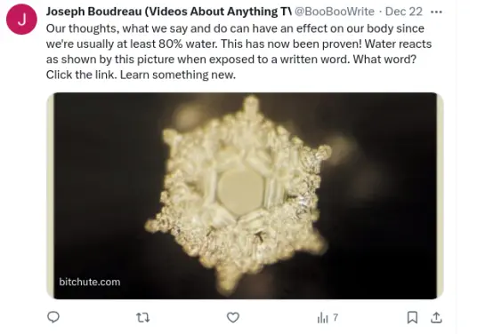 Water Crystal Exposed To Words 'Love and Gratitude'