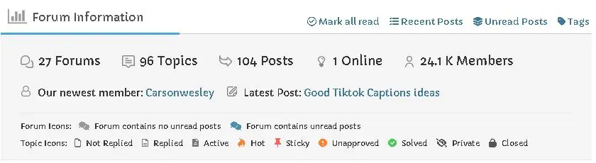 forum on a website