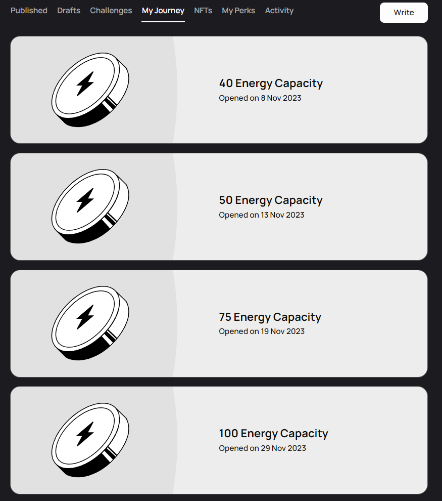 Energy Capacity