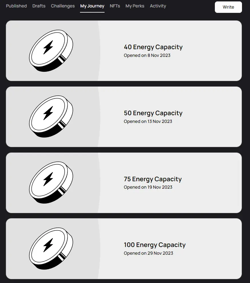 Energy Capacity