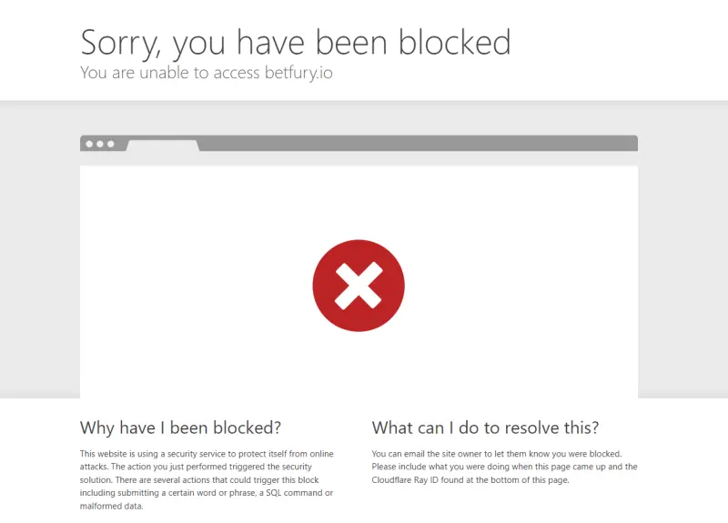 BetFury blocked warning