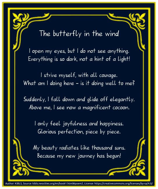 The butterfly in the wind