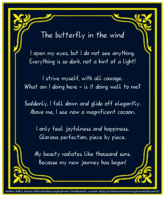 The butterfly in the wind