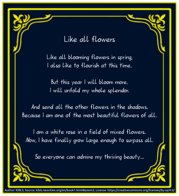 Like all flowers