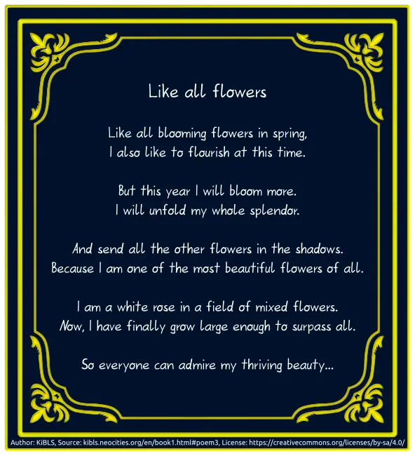 Like all flowers