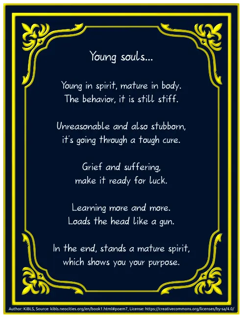 Young souls...