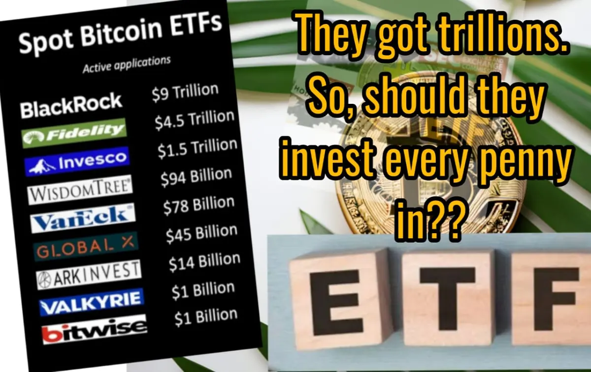 Companies that got approved for Bitcoin Spot ETFs and their toatal Capital