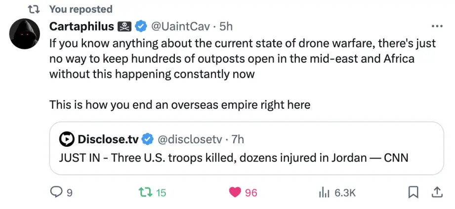 Drone Warfare Tweet