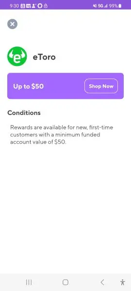 50 dollars back in Bitcoin with Lolli