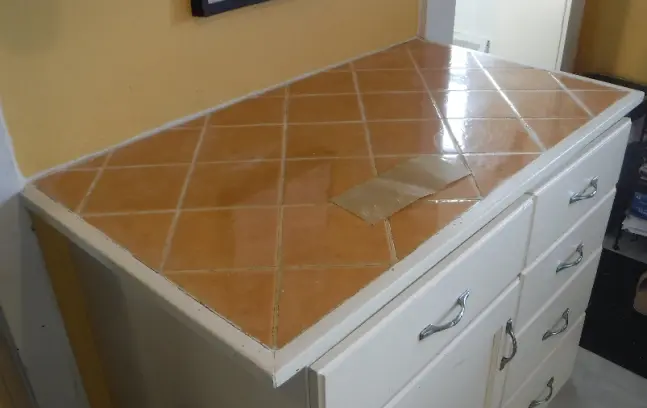 paint over ceramic tiles middle countertop 1