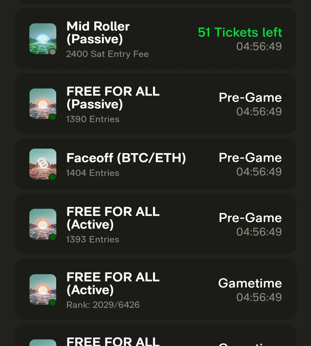 Rounds list