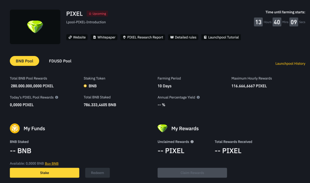 PIXEL on Binance Launchpool