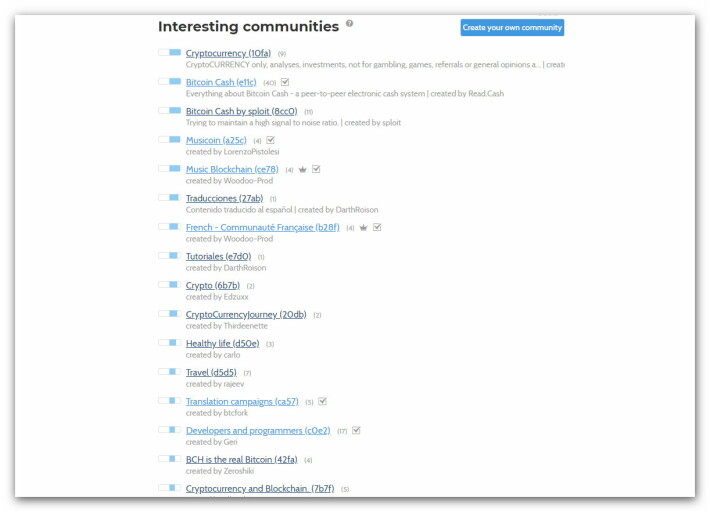 Communities