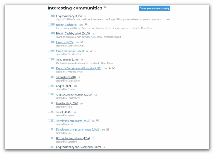 Communities