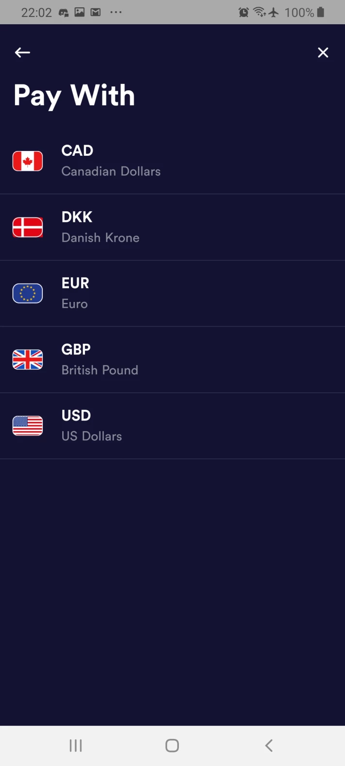 BRD Fiat currency Support