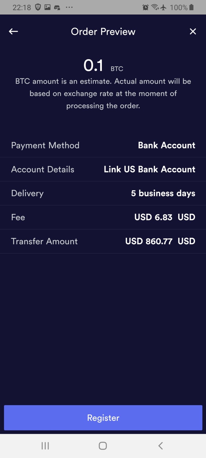 BRD Wallet Bank Transfer