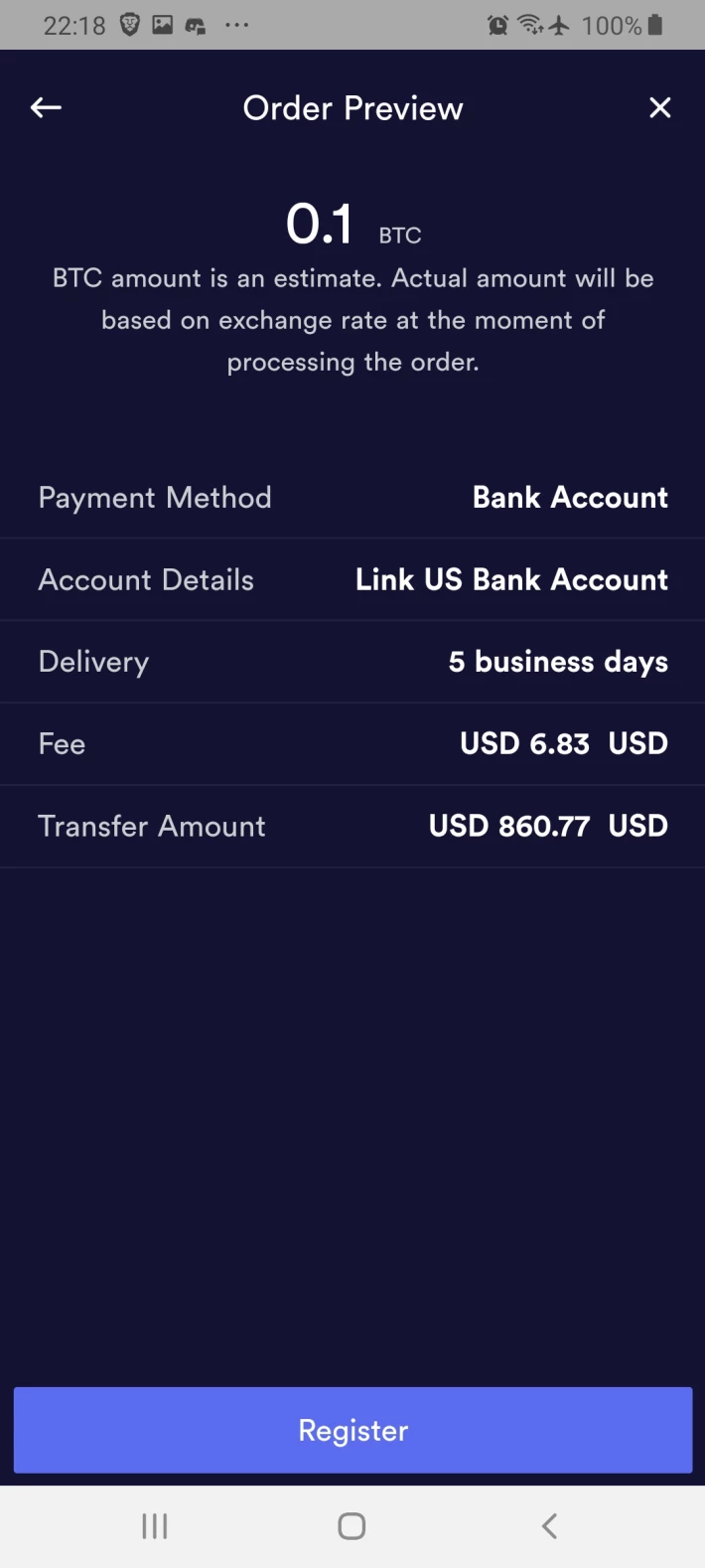 BRD Wallet Bank Transfer