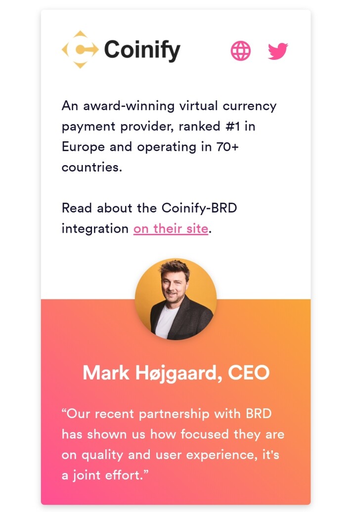 BRD Coinify