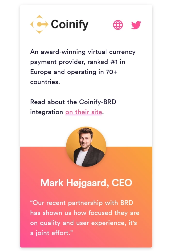 BRD Coinify