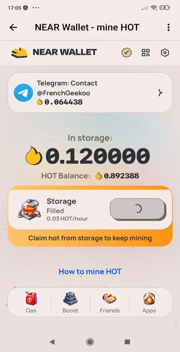 Mining via Telegram