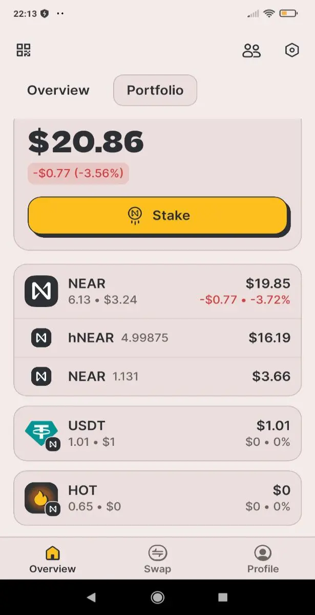 App Wallet with Exchange & Staking