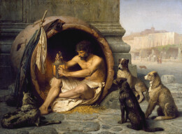 Diogenes in his barrel