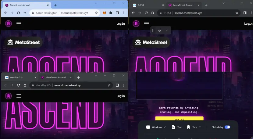 Easy Steps to Claim Your ASCEND XP Airdrop in MetaStreet - MoreLogin Anti-Detect Browser