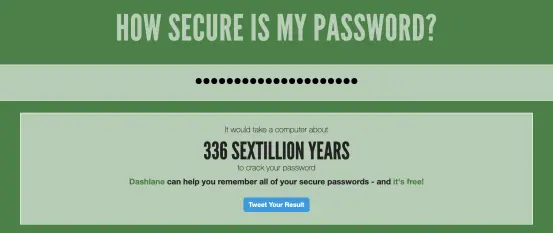 How secure is my password