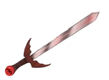 a sword with a vampiric and batwing theme