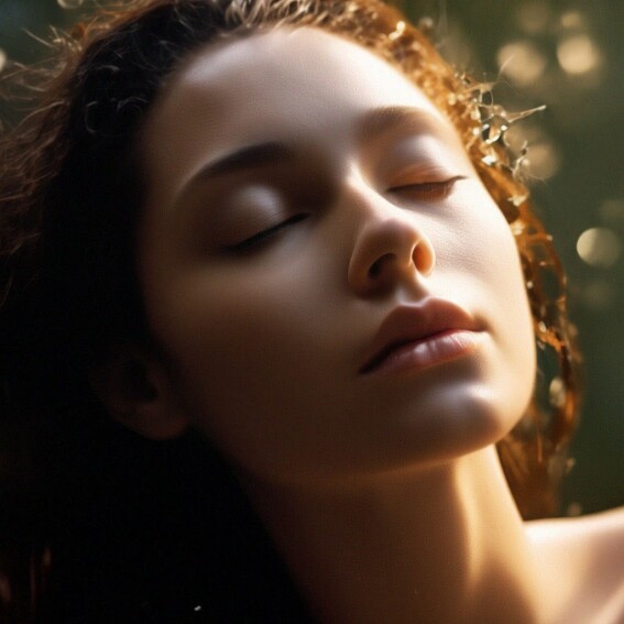 In a dream, the wind gently spread across my cheeks