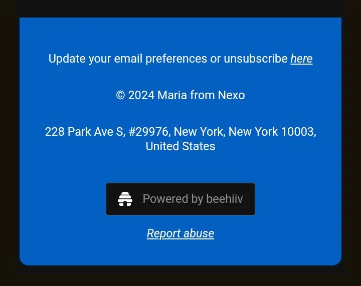 Nexo Airdrop Scam Email Pt4