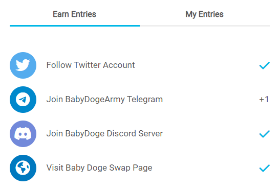 Earn entries on CoinGecko