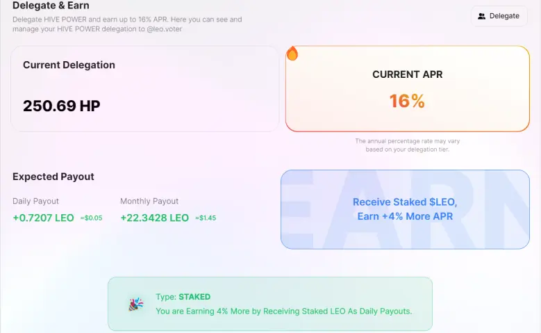 InLeo staking