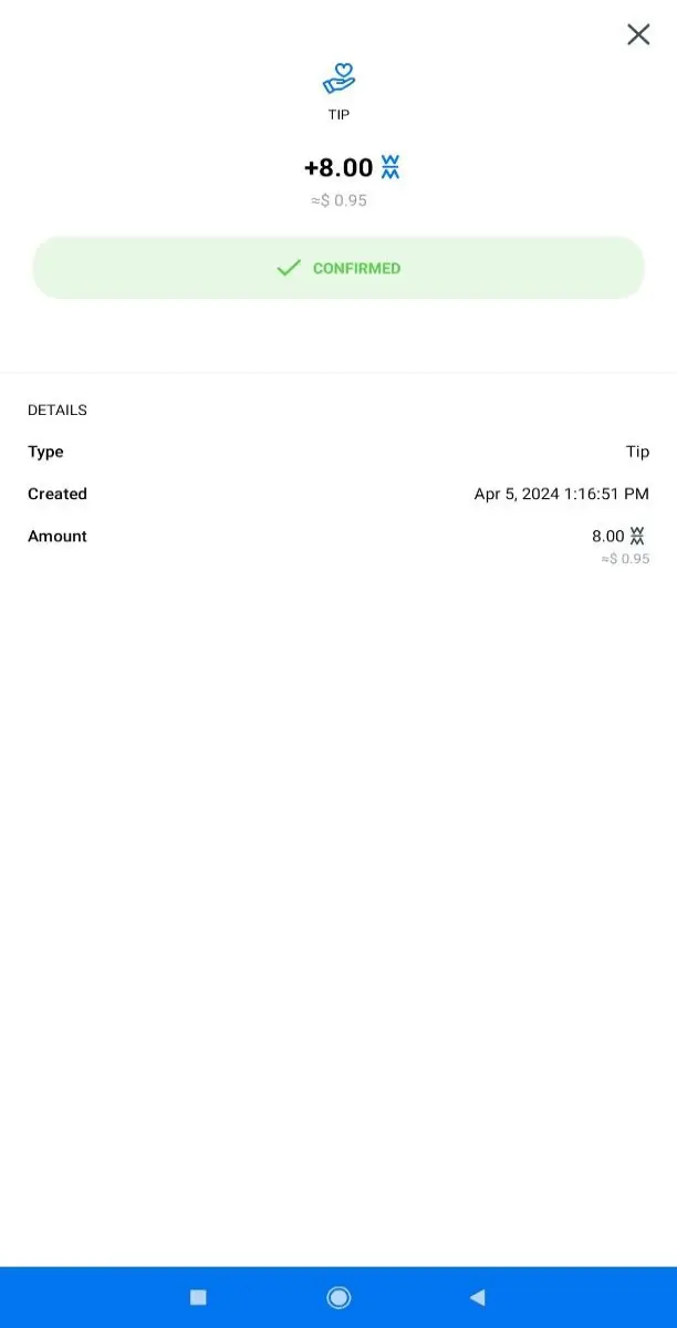 tip details screen