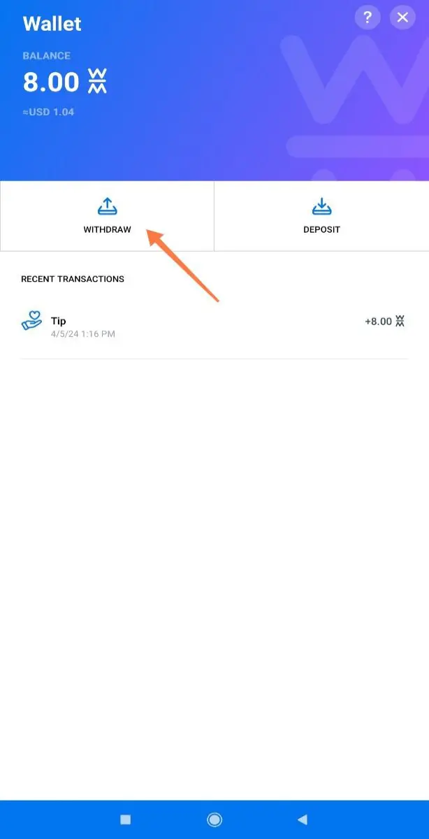 withdraw the tokens