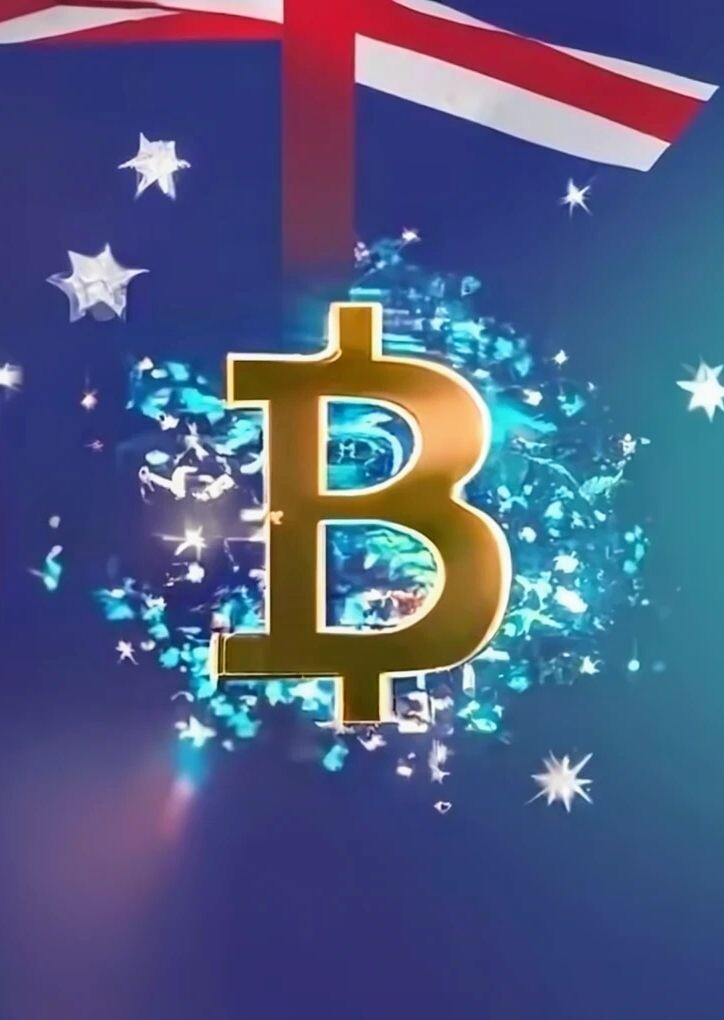 Australian flag Bitcoin by Along Tusk 2024