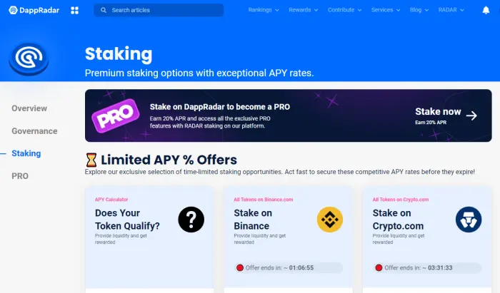 Fake DappRadar site